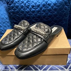 STEVE MADDEN  kalista black leat sandals